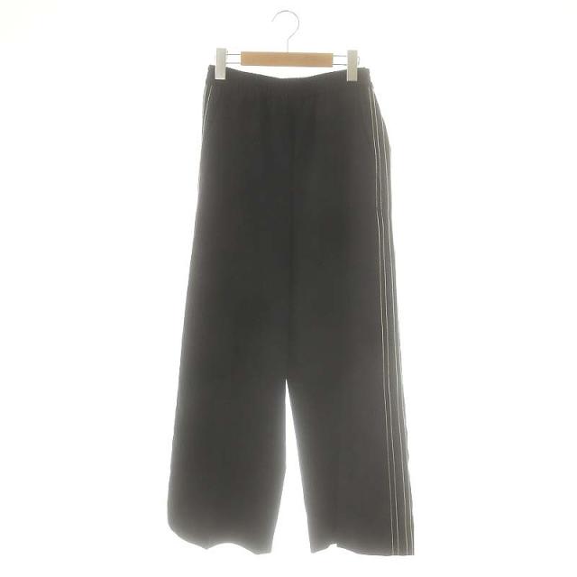 【中古】プラージュ Plage 24AW side line スラックス ワイドパンツ イージー 38 ダークネイビー レディース