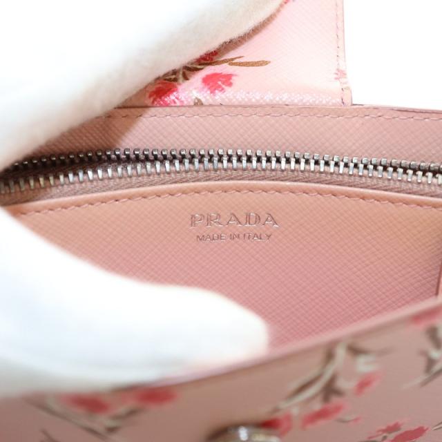 中古】プラダ PRADA フラワープリント ショルダーバッグ