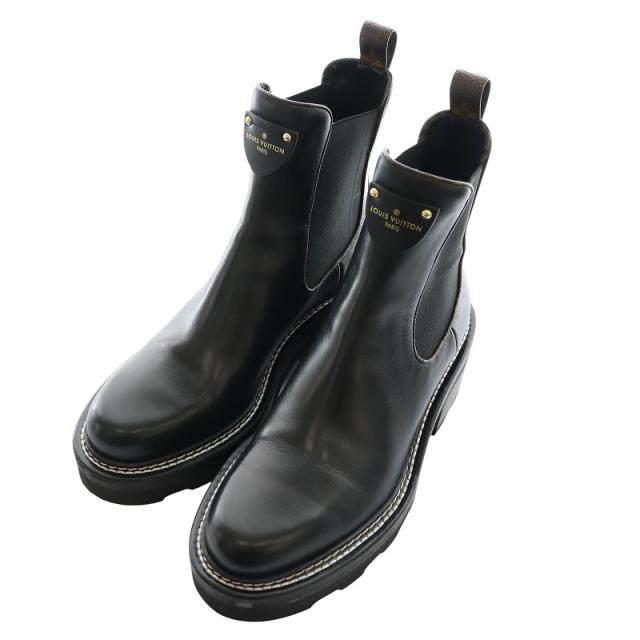 中古】ルイヴィトン LV ボブール アンクルブーツ サイドゴア