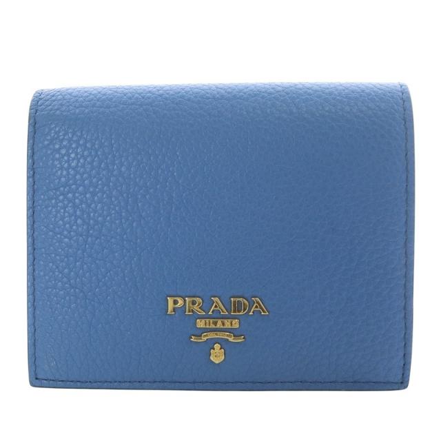 未使用に近い】PRADA 長財布 水色 未使用に近い】PRADA 長財布 水色