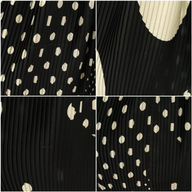 【中古】ドリスヴァンノッテン Sihame Mixed Dot ドット プリーツスカート 34 ブラック ホワイト レディース 中古】ドリスヴァンノッテン Sihame Mixed Dot ドット プリーツ