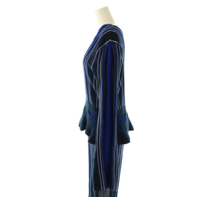 ワンピース Stripe HAMAGURI Knit Peplum One-Piece ニュース Mame Kurogouchi（マメ）の19AWメインコレクションが