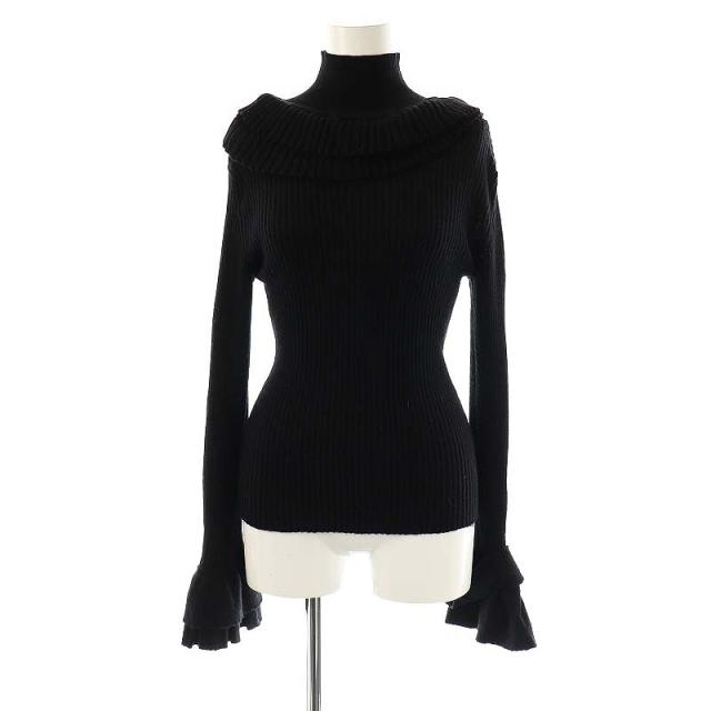 cygne カラフルポンポンニット Sylvian ブラック カラフルポンポン