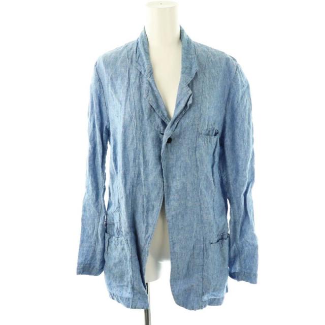 【中古】ダニエラグレジス リネン1Bジャケット テーラード ライトブルー /MI ■OS ■SH レディース
