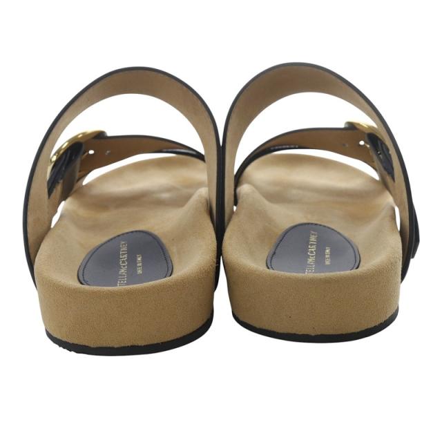 【中古】ステラマッカートニー ガイア フラットサンダル ストラップ レザー 36 22.5cm 黒 /SR40 ■SH レディース