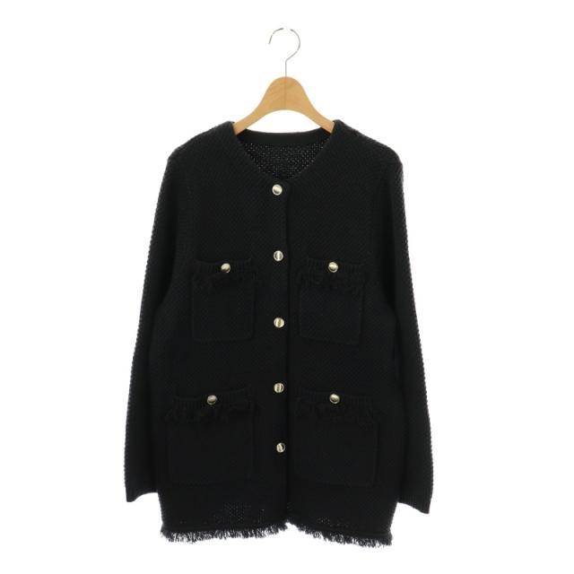 中古】ジャスグリッティー JUSGLITTY ツイードニットジャケット ノー  