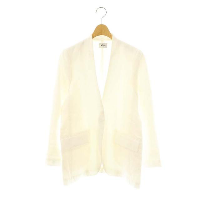 【中古】リジェール アパルトモン 23SS Linen No Collar Jacket ノーカラージャケット カラーレス ホワイト