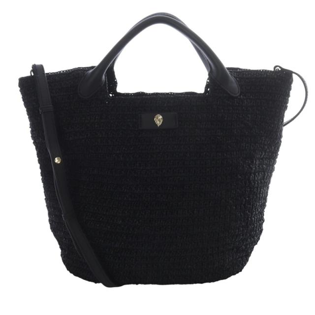 未使用品▼ヘレンカミンスキー 2way ラフィアバッグ ショルダー ハンドバッグ 中古】ヘレンカミンスキー ラフィア2WAYバッグ ハンドバッグ
