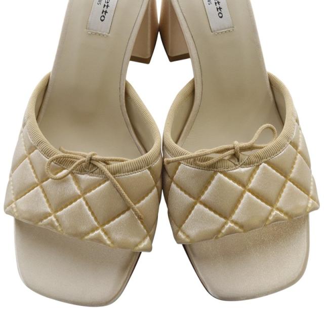 【中古】レペット Repetto Jordana Mules ミュール サンダル チャンキーヒール 36 ベージュ /SR レディース 中古】レペット Repetto Jordana Mules ミュール サンダル チャンキー