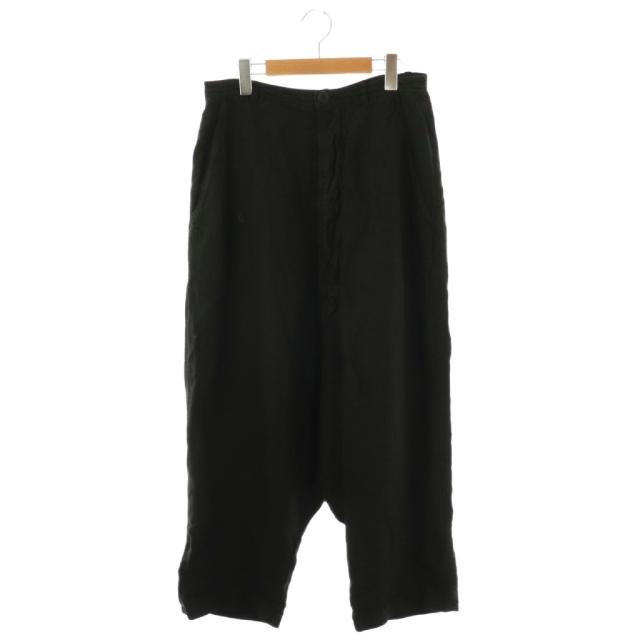 【中古】パルオフナー PALOFFNER リネンサルエルワイドパンツ ボタンフライ 1 ブラック /DO ■OS ■SH メンズ