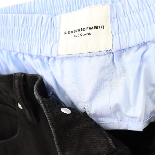 ALEXANDER WANG アレキサンダーワン ダブルレイヤー ルーシュドレス ブラック グリーン サイズ：S ITARLLPNI2AV