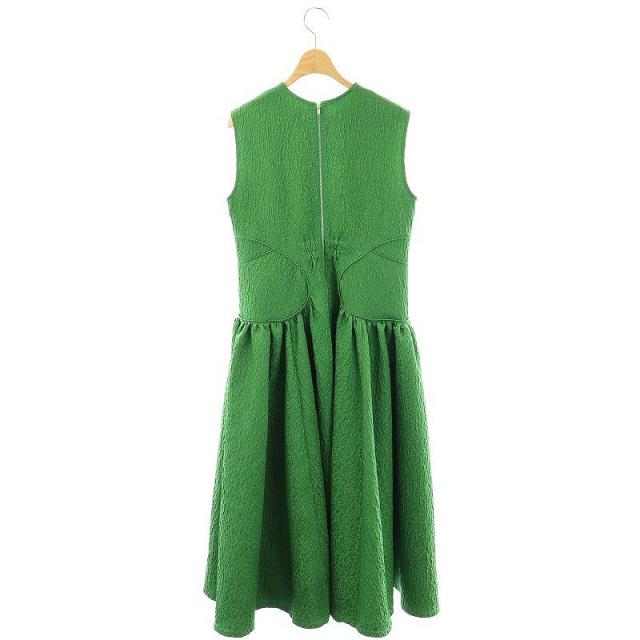 【中古】オブリ OBLI グリーンジャガードワンピースロング ノースリーブ 0 グリーン /DF ■OS レディース 中古】オブリ OBLI グリーンジャガードワンピースロング ノースリーブ