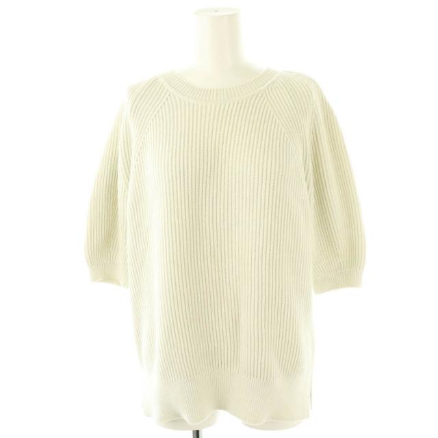 中古】ドゥロワー Drawer 9Gあぜ編み半袖ニット セーター プルオーバー