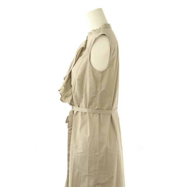 美品】 ANAYI アナイ タフタストレッチフリルワンピース ブラック 36