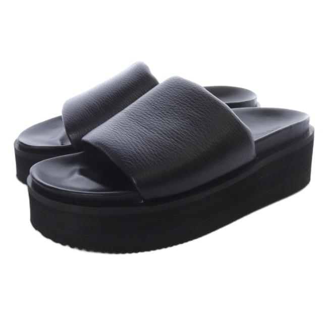 【中古】ナード マインド NERD MIND tredici サンダル ミュール レザー 40 黒 ブラック /SR39 ■SH レディース