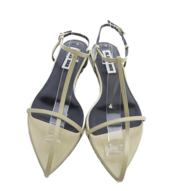 中古】未使用品 ジルサンダー JIL SANDER サンダル フラット ポイン