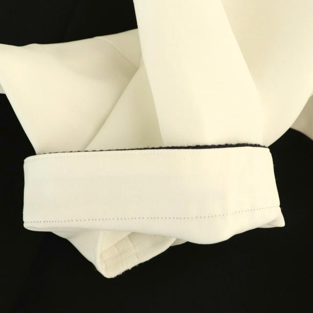 【中古】ボーダーズアットバルコニー BORDER CUFF DRESS ワンピース ロング 半袖 36 オフホワイト ブラック 中古】ボーダーズアットバルコニー BORDER CUFF DRESS ワンピース