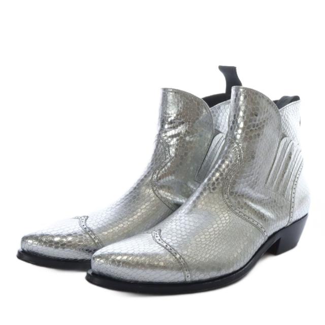 チェーザレパチョッティ イタリア製 ロングブーツ 本革 ウエスタン風