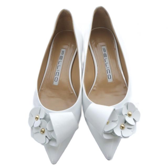 中古】ペリーコ PELLICO ANIMA ガラスレザー パンプス ポインテッド  