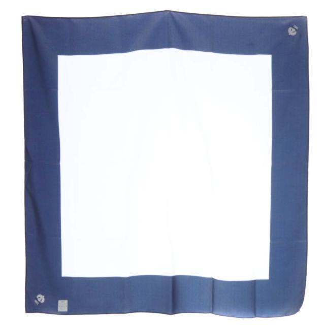 中古】バクト vakt. MUJI スカーフ 紺 ネイビー 白 ホワイト /SR32