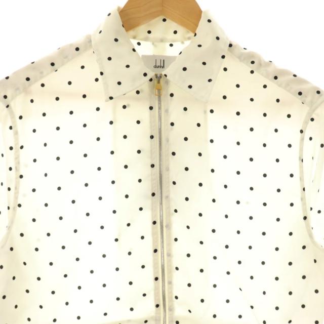 中古】ダンヒル dunhill ドット柄ジップアップナイロンブルゾン ステン