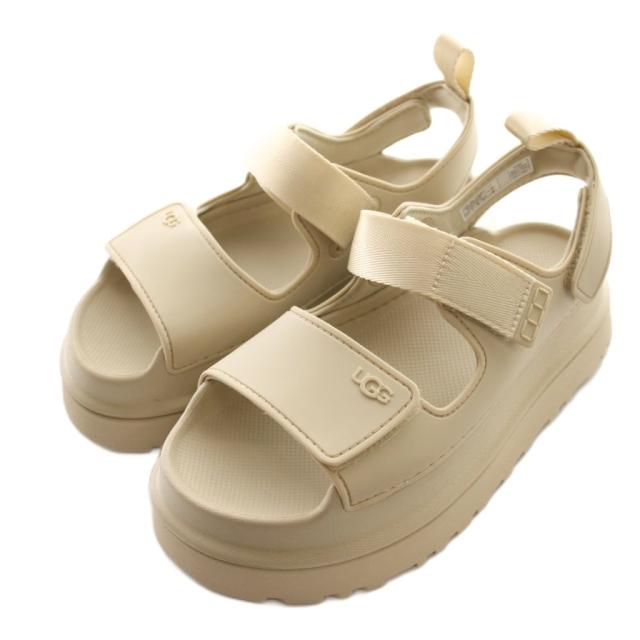 【中古】アグ オーストラリア UGG australia GoldenGlow サンダル 厚底 24?p ベージュ 1152685 /SS ■OS レディース