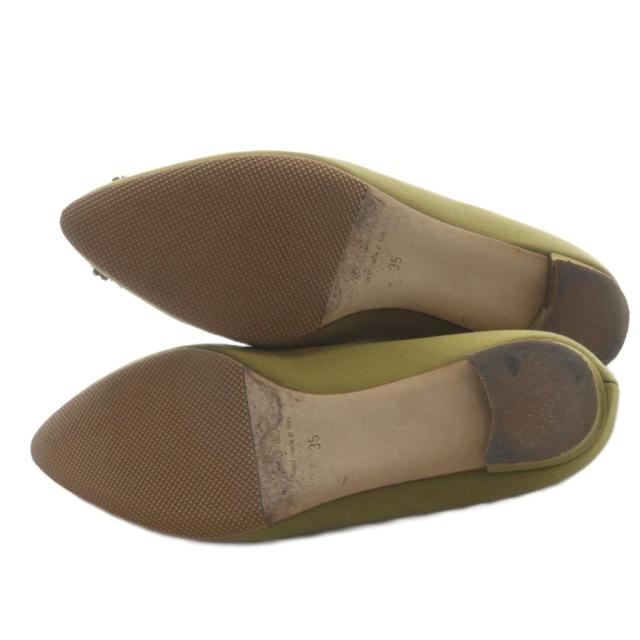 【中古】マノロブラニク MANOLO BLAHNIK ハンギシ サテンパンプス 35 22cm カーキ 緑 /SR42 ■SH レディース 中古】マノロブラニク MANOLO BLAHNIK ハンギシ サテンパンプス 35