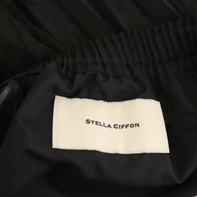 【中古】ステラシフォン STELLA CIFFON チュールプリーツフレアスカート ロング 36 黒 /NR ■OS レディース_4