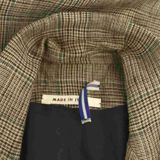 中古】クリスタセヤ リネンシングルジャケット テーラード 2B チェック