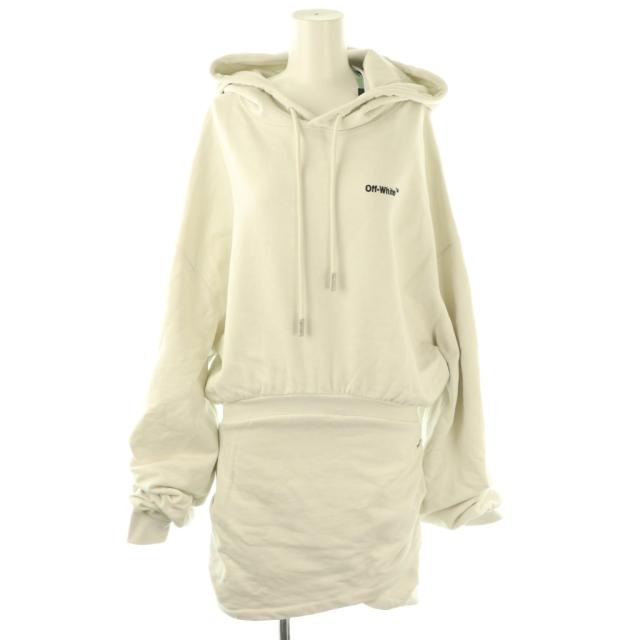 【中古】オフホワイト OFF WHITE スウェット ドレス ワンピース パーカー S 白 ホワイト /SS ■OS レディース