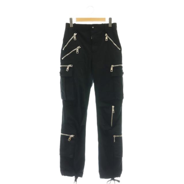 【中古】ドルチェ&ガッバーナ ドルガバ DOLCE&GABBANA カーゴ パラシュートパンツ 38 黒 ブラック