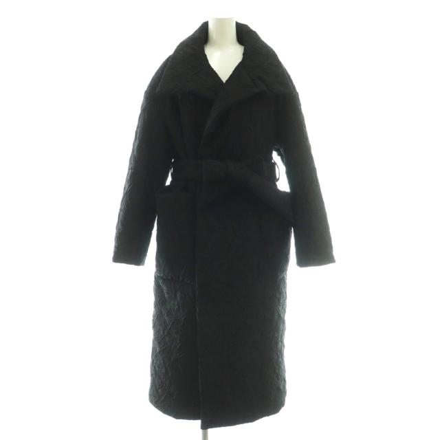 【中古】ミューラル MURRAL Thawing embroidery padding coat 中綿コート アウター ロング F ブラック レディース