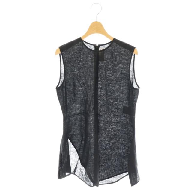 【中古】ナゴンスタンス nagonstans 25SS curve crew pullover プルオーバー カットソー ノースリーブ M ブラック /HK