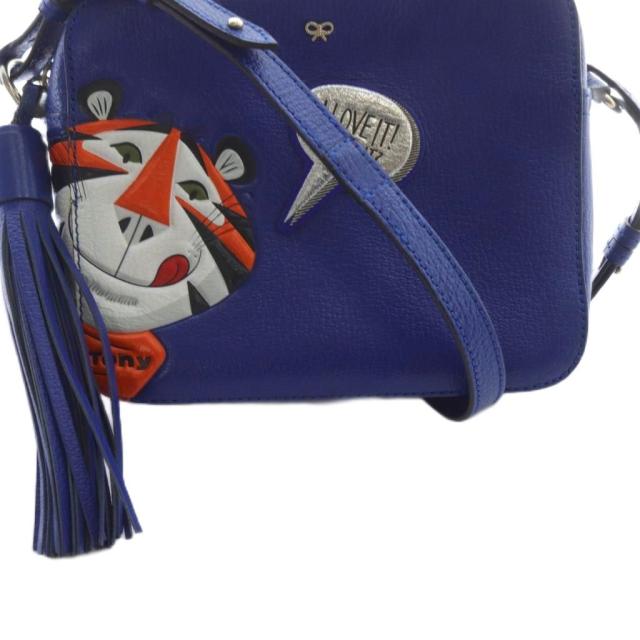 【中古】アニヤハインドマーチ Frosties Cross Body Bag ショルダーバッグ ロゴ レザー 青 ブルー /SR レディース 中古】アニヤハインドマーチ Frosties Cross Body Bag ショルダー