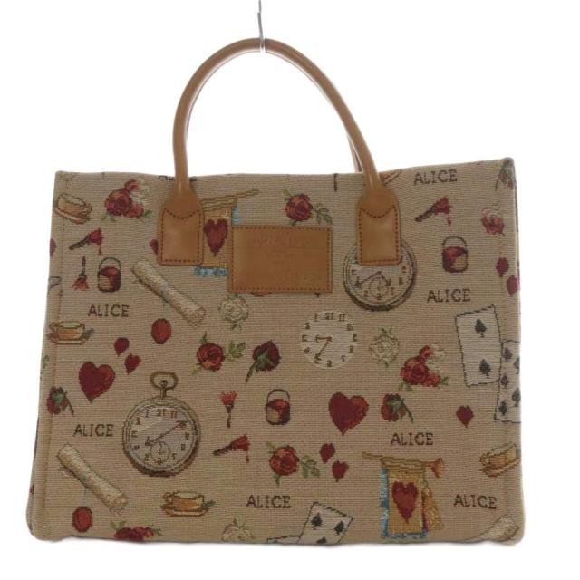 【中古】ノスタルジックガレージ Nostalgic Garage ART DE LYS ALICE トートバッグ ハンドバッグ ベージュ