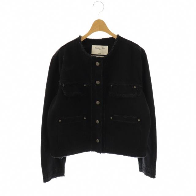 中古】マーティンキム Matin Kim デニムジャケット S 黒 ブラック /SS