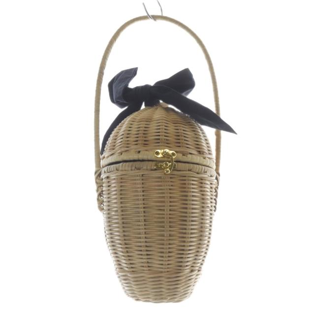 【中古】ガーリッシュ GIRLISH jingle どんぐりラタンバッグ ハンドバッグ かごバッグ ベージュ /SR レディース