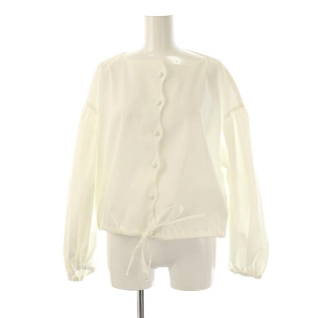 【中古】ボウエー bow.a NAMINAMI BLOUSE ブラウス シャツ F 白 ホワイト bb03001 /AQ ■OS レディース