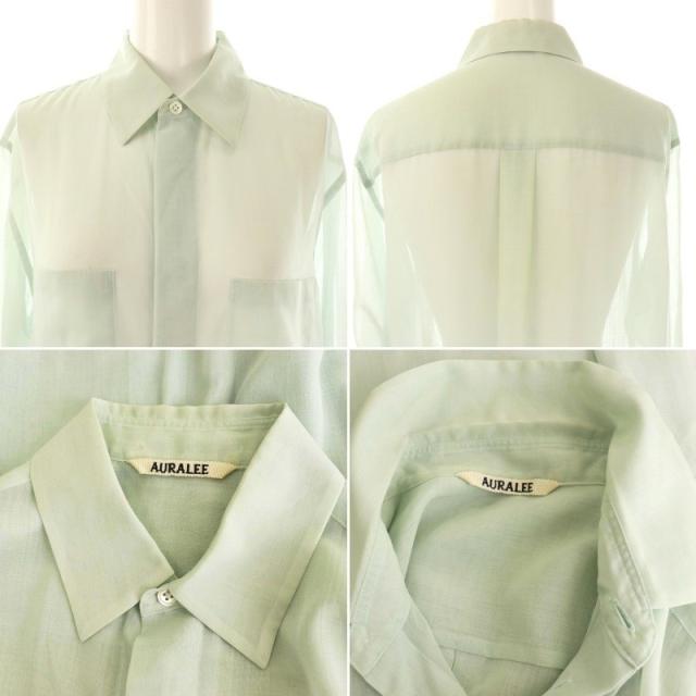 中古】オーラリー WOOL POLYESTER SHEER CLOTH SHIRTS ONEPIECE  