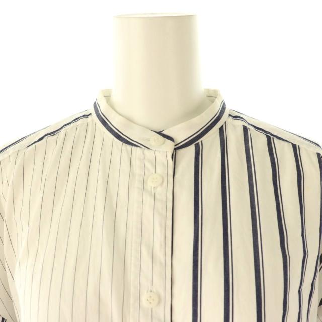 中古】エンフォルド ENFOLD 23SS DETAIL SHIRT ストライプ シャツ