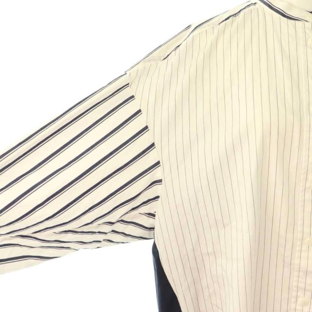 中古】エンフォルド ENFOLD 23SS DETAIL SHIRT ストライプ シャツ