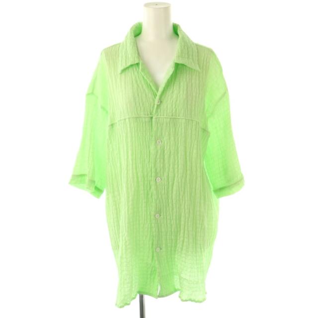 【中古】トゥー TOO MOON TREE PLANET AME シャツ オーバーサイズ ミントグリーン /ES ■OS レディース