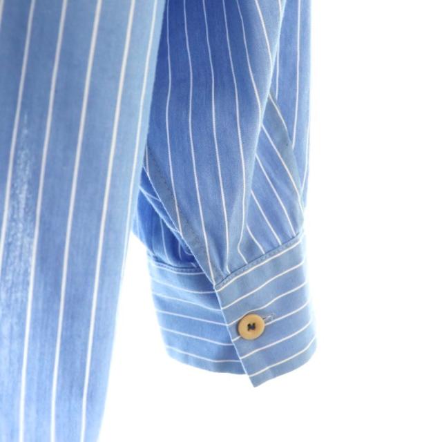 ナゴンスタンス　シャツ　トップス　enfold M ブルー 16Wコーディロイ unbalanceシャツ（シャツ/ブラウス）｜nagonstans