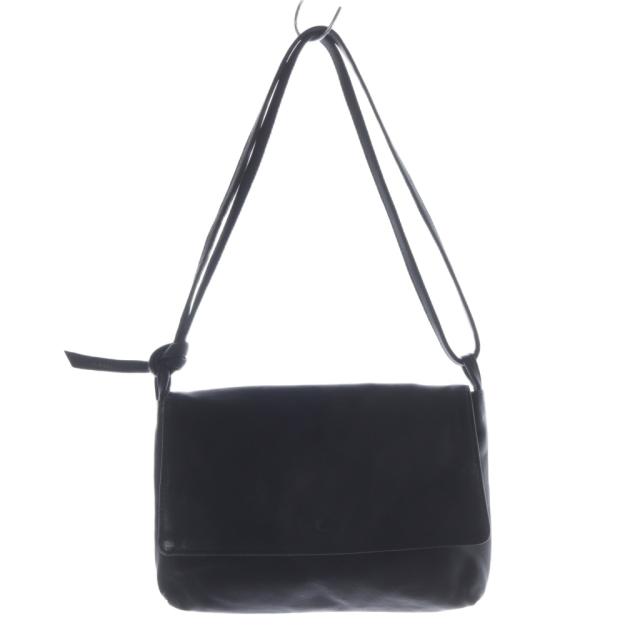 【中古】ソット SOT フラップ ミニショルダーバッグ レザー 黒 ブラック /SR20 レディース