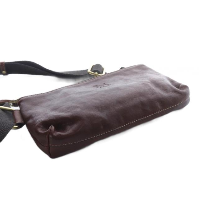 【中古】イルビゾンテ IL BISONTE クロスボディバッグ ロゴ ショルダーバッグ レザー 茶色 5492300111 /SR レディース 中古】イルビゾンテ IL BISONTE クロスボディバッグ ロゴ ショルダー