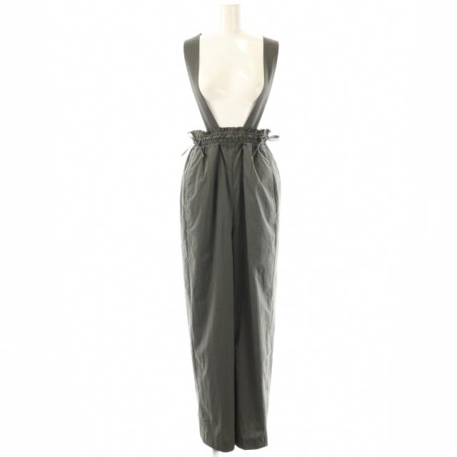 中古】エンフォルド ALL IN ONE サスペンダーパンツ ストライプ ワイド  