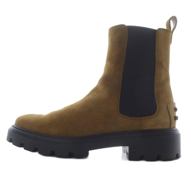 【中古】トッズ TOD'S for Ron Herman スエード サイドゴアブーツ ショート 37 茶 ブラウン /SR レディース