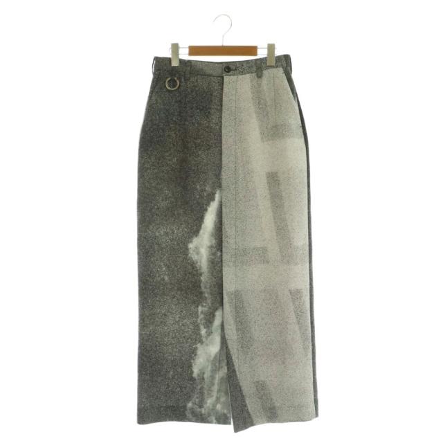 【中古】タロウホリウチ TARO HORIUCHI × 横田大輔 ロングオープンスカート 切替 スリット 1 グレー レディース 中古】タロウホリウチ TARO HORIUCHI × 横田大輔 ロングオープン