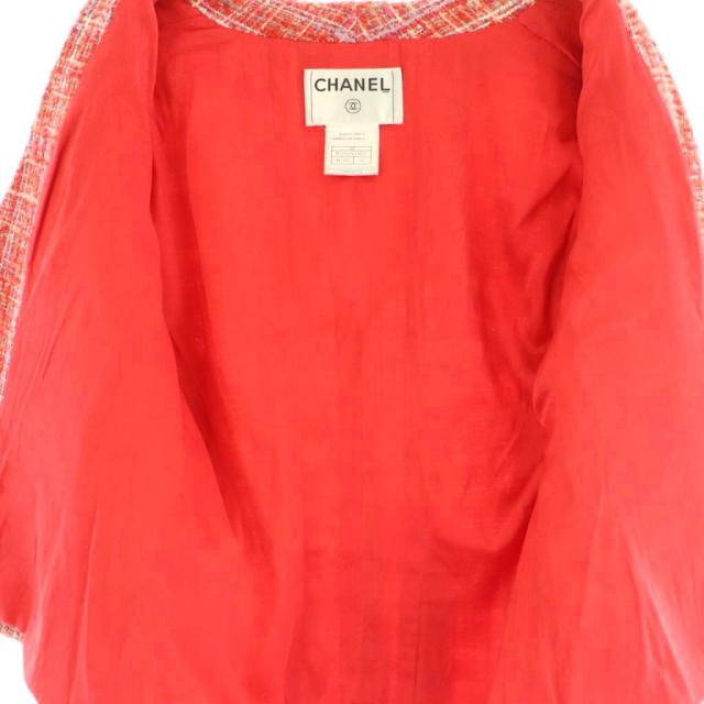 【中古】シャネル CHANEL 04P ポケット ツイードジャケット 42 赤 マルチカラー /NR ■OS レディース_3