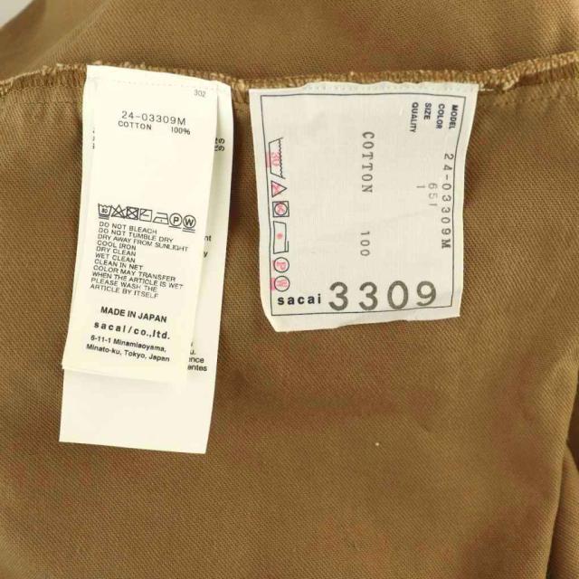 中古】サカイ 24SS Moleskin Shirt ショートスリーブモールスキン
